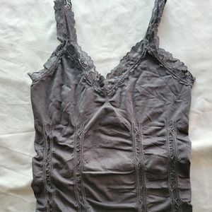 Black corset type tank top